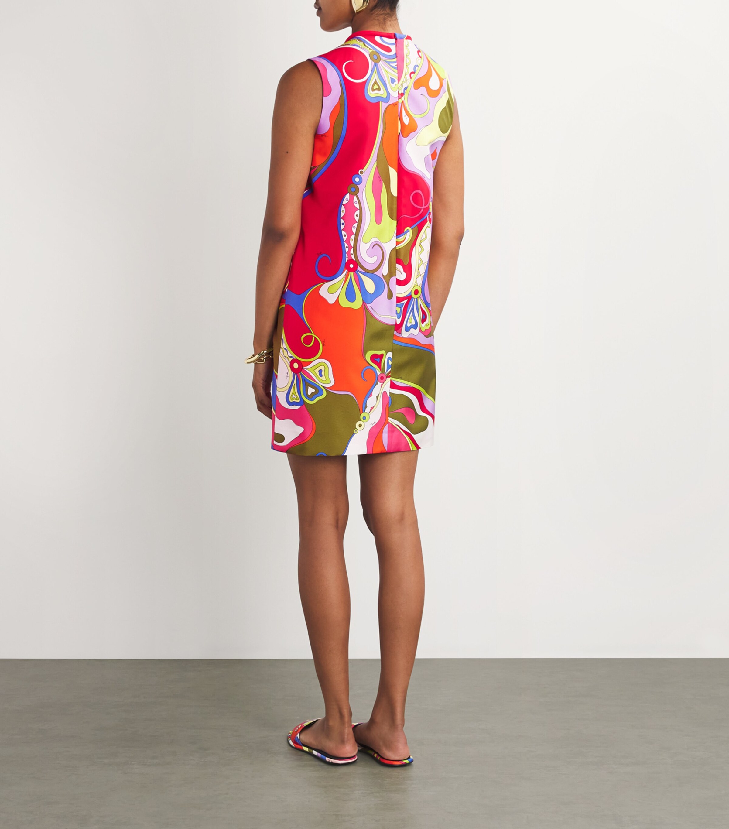 PUCCI Womens Silk Ophidee Mini Dress Multicolor Image 3