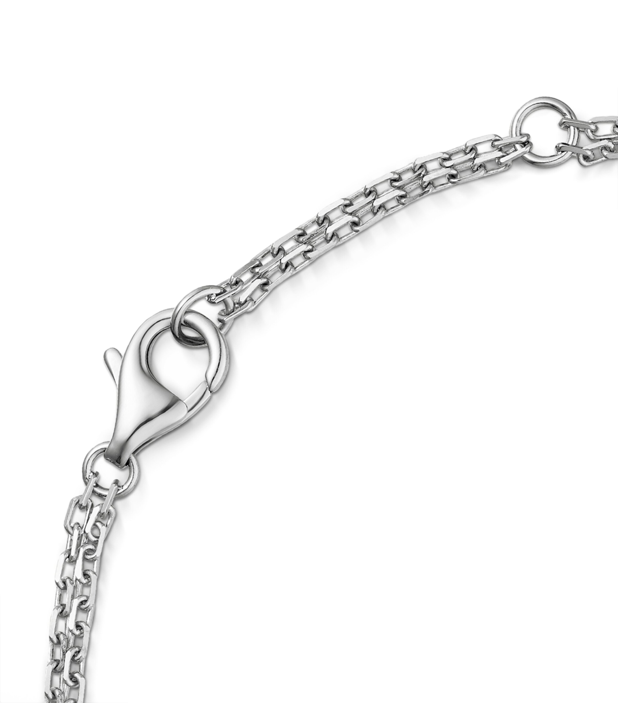 White Gold and Diamond LOVE Chain Bracelet WHITE GOLD Image 8