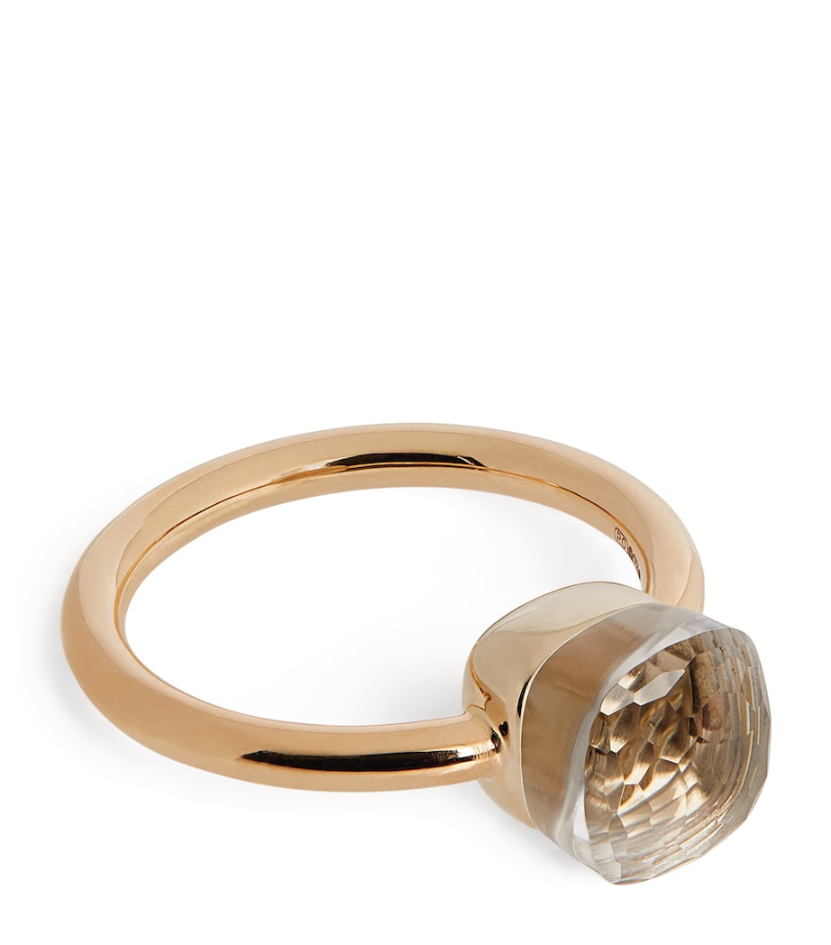Mixed Gold and White Topaz Nudo Petit Ring 000TB Image 1