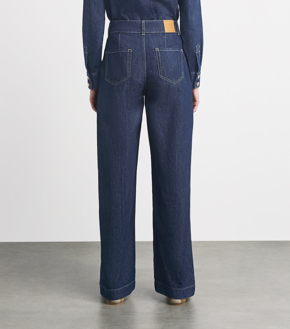 Claudie Pierlot Womens Barrel Jeans Blue Denim Image 4