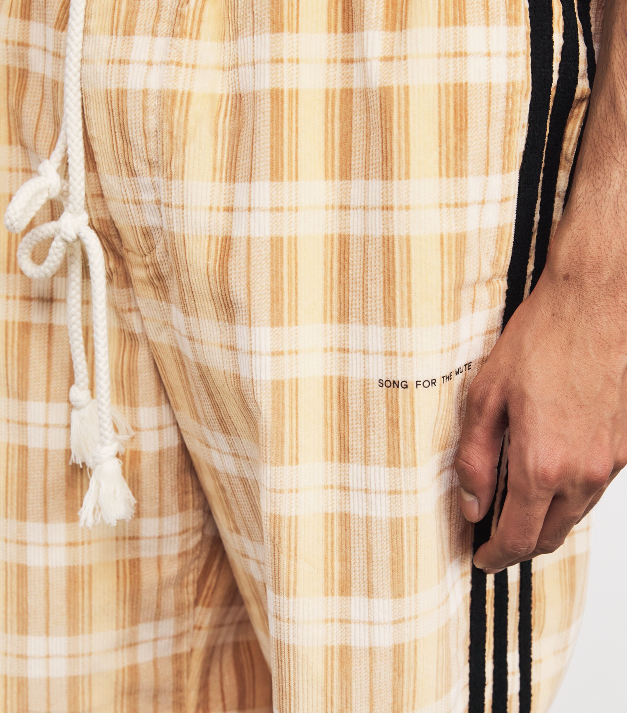adidas Mens Originals x Song for the Mute Plaid Sweatpants Image 6