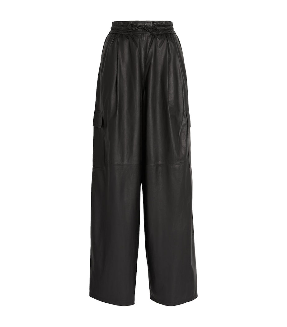 Leather Wide-Leg Trousers C99 Image 1