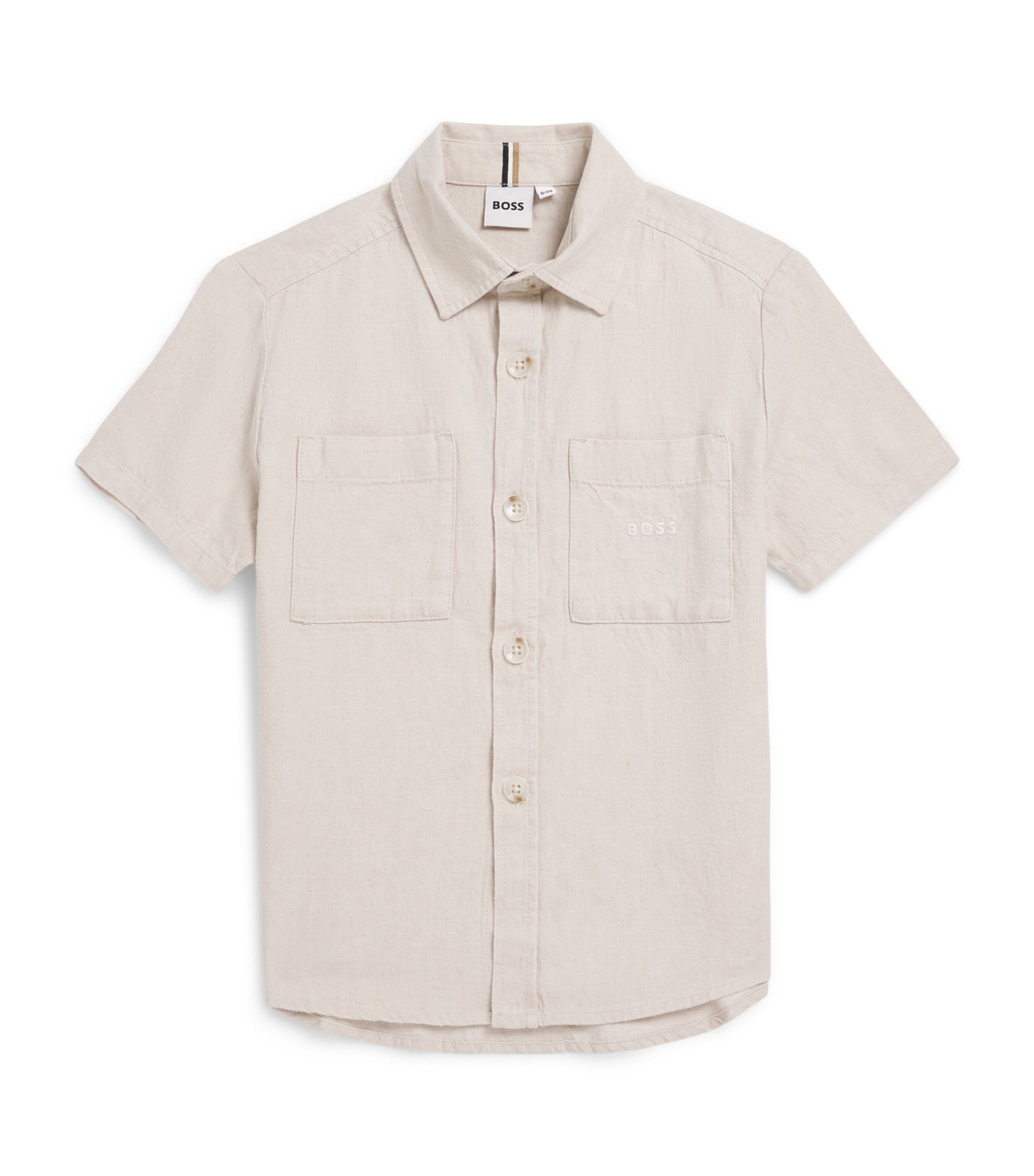 BOSS Kidswear Linen-Cotton Shirt (5-16 Years) Image 1