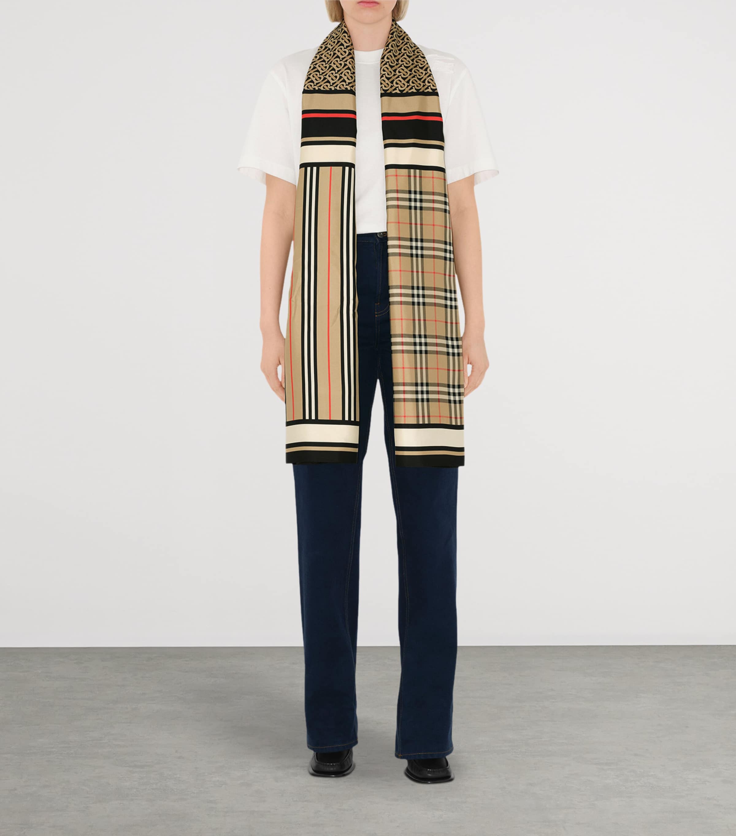 Silk Montage Scarf ARCHIVE BEIGE Image 4