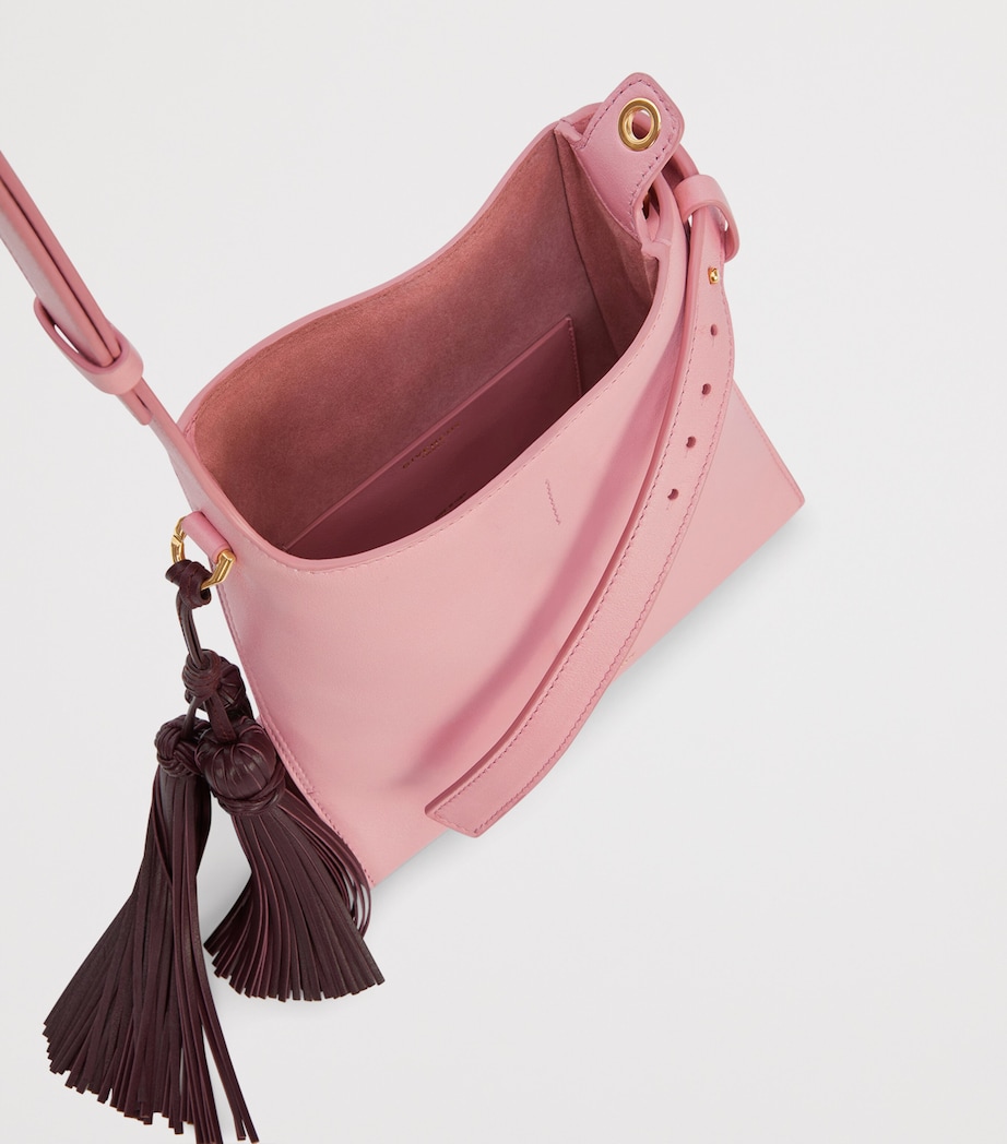 Mini Leather Belted Shoulder Bag FLAMINGO Image 4