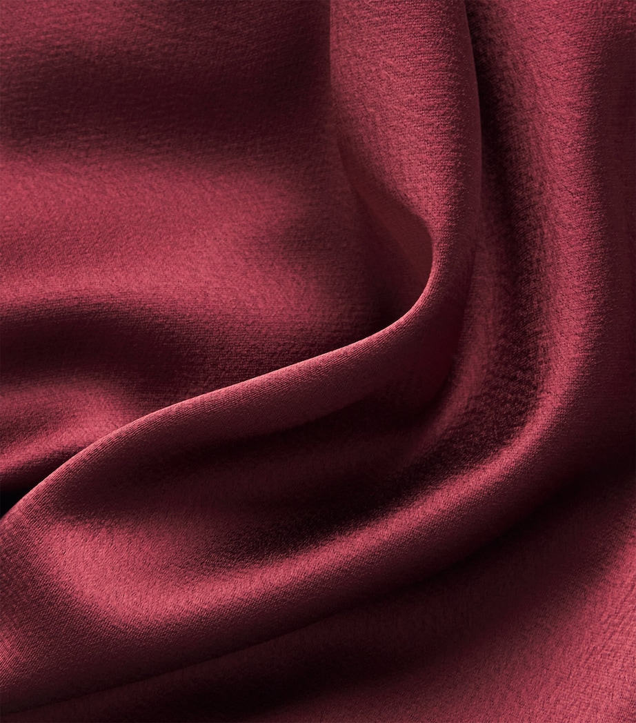 Satin Draped Maxi Dress DEEP RUBY RED Image 5