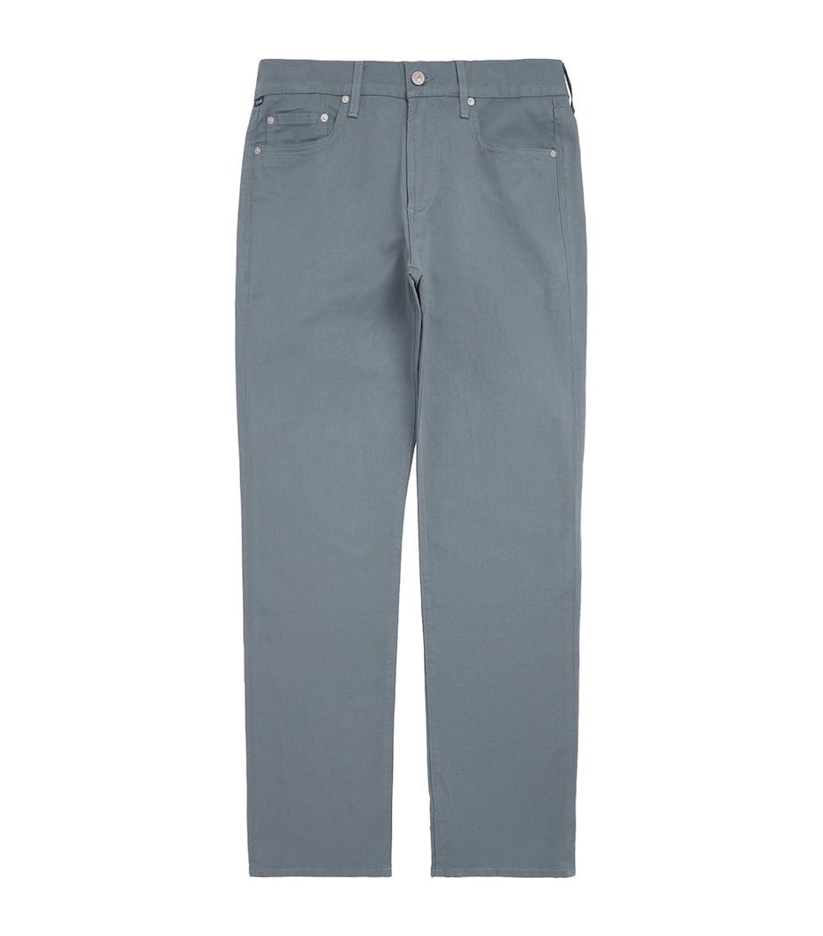 Citizens of Humanity Mens Cotton-Linen Elijah Straight Jeans Stone Blue Image 1