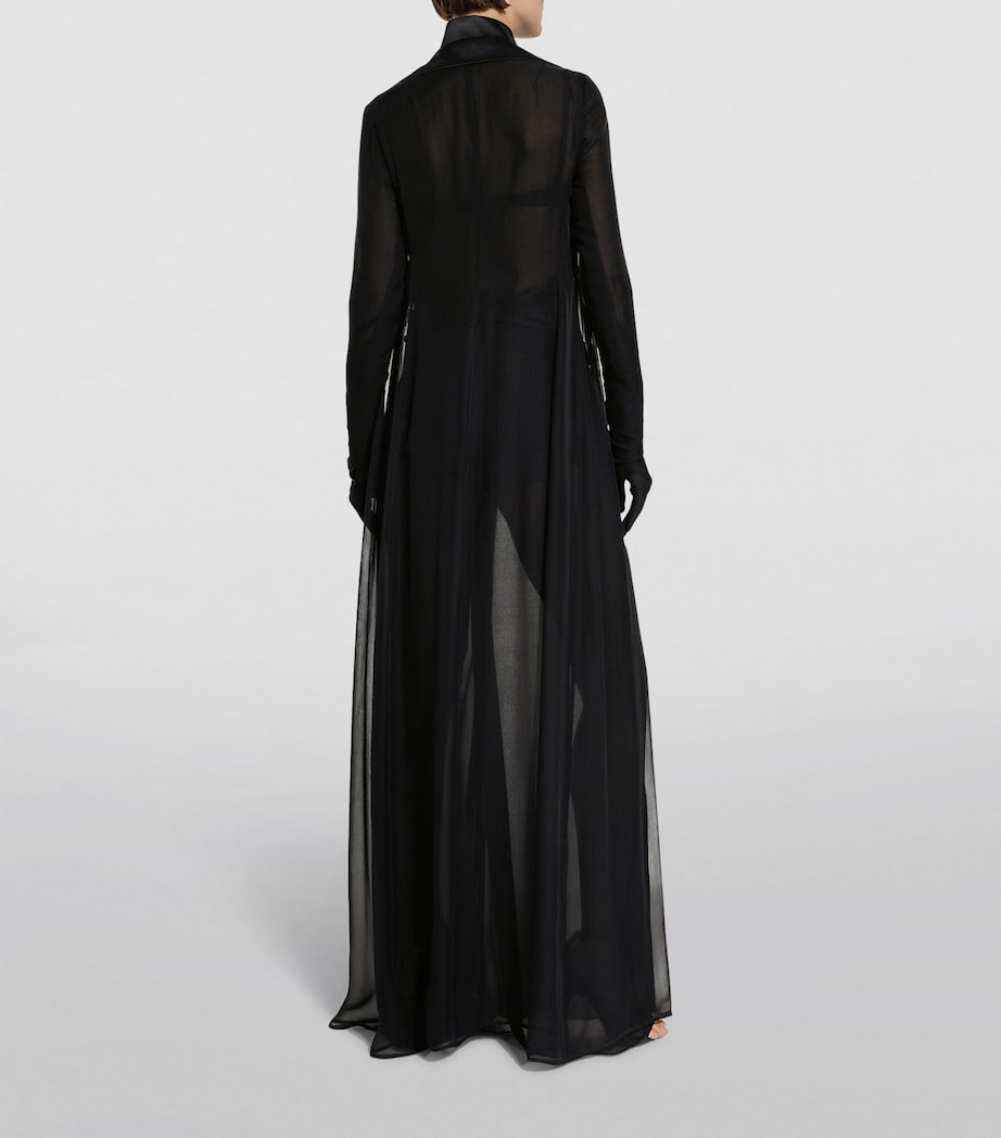 Silk-Blend Tailored Trousers N0000-BLACK Image 9