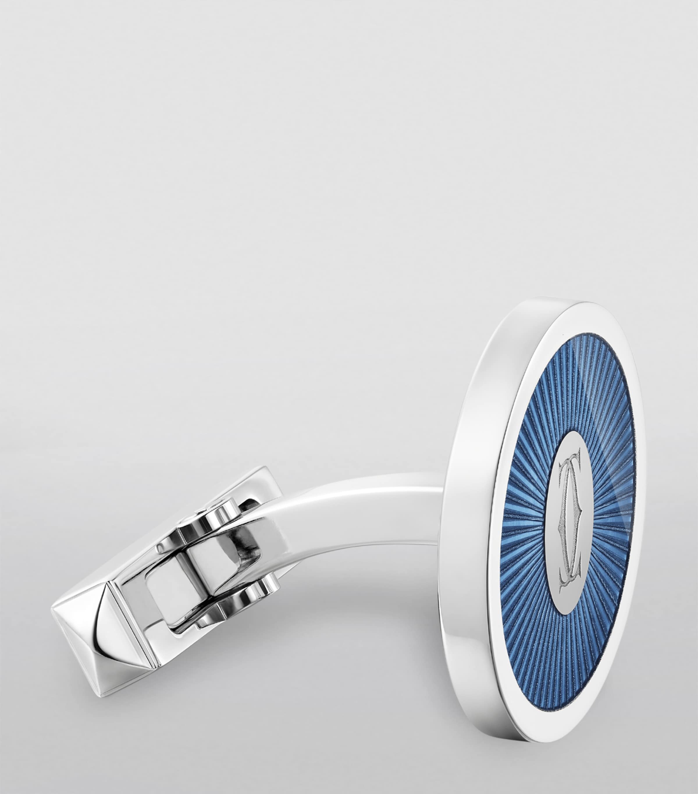 Sterling Silver Double C de Cartier Cufflinks METAL Image 2