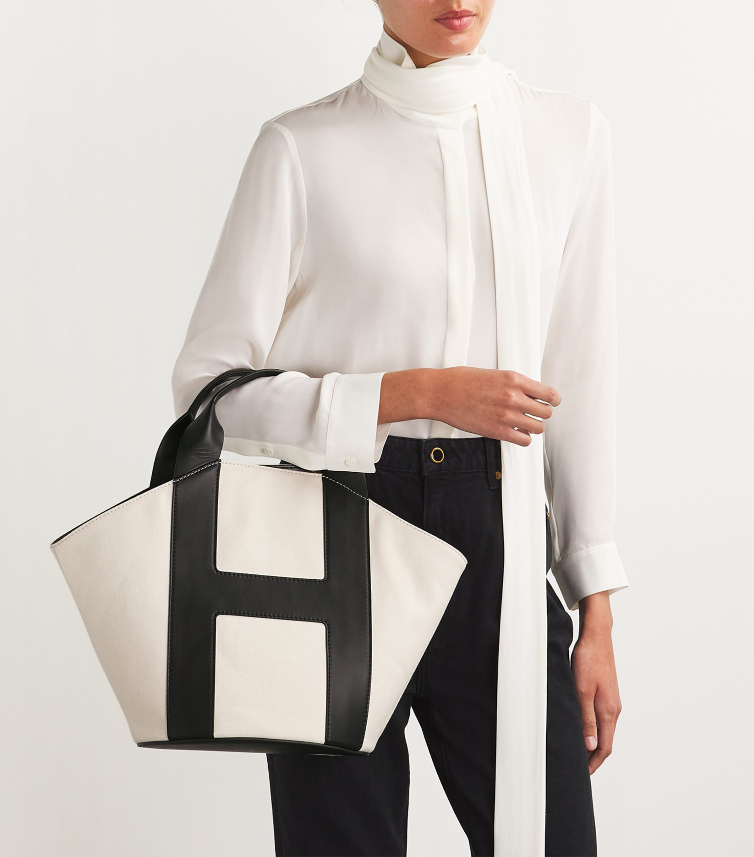 Medium Canvas Tote Bag CREAM Image 5