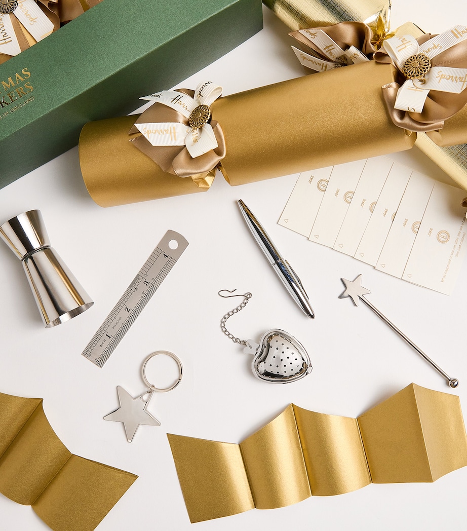 Harrods Golden Christmas Crackers (Set of 6) Gold Image 2