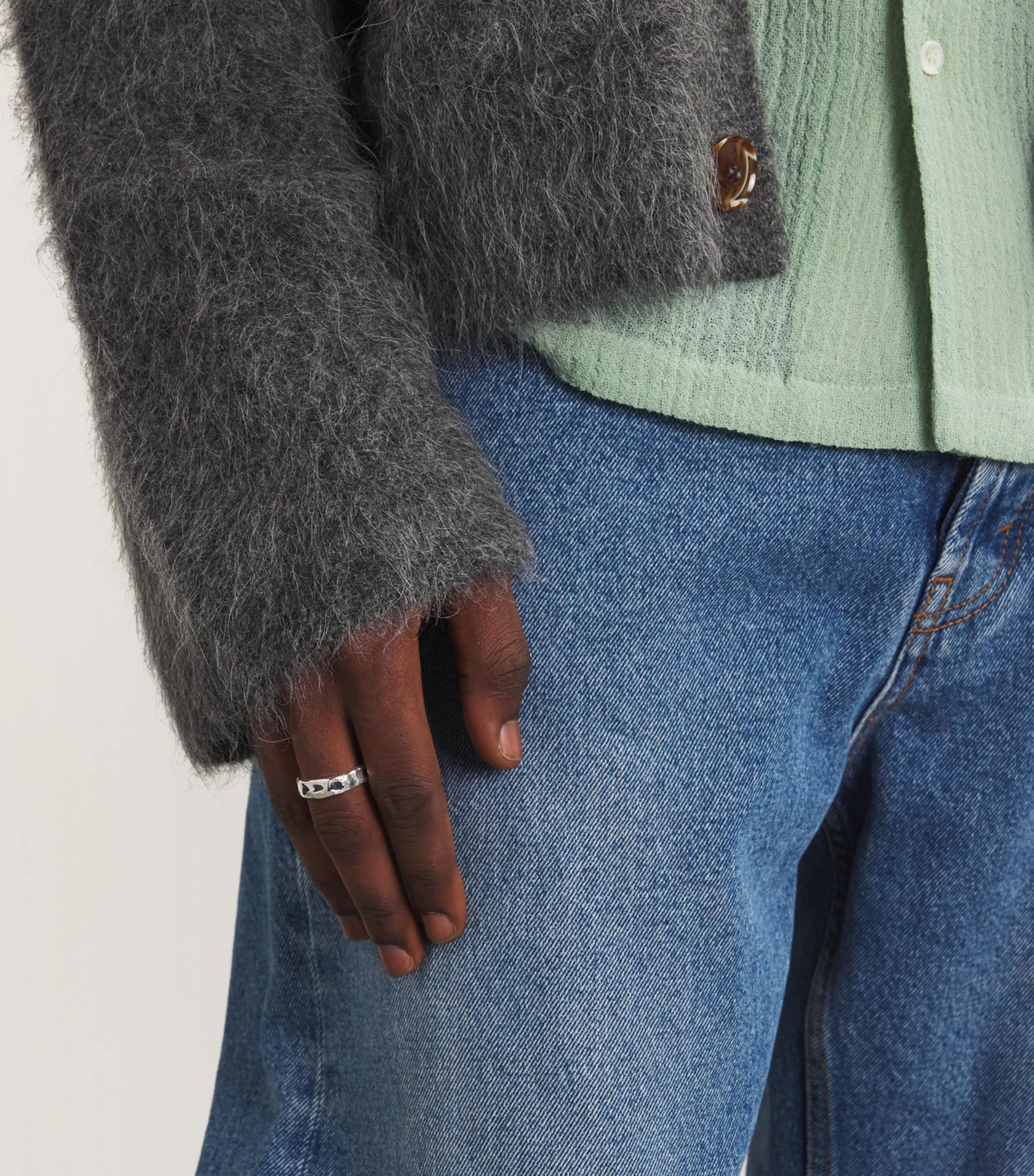 Sterling Silver and Sapphire Ring BLUE Image 2