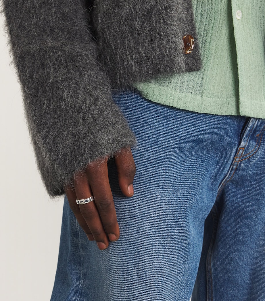 Sterling Silver and Sapphire Ring BLUE Image 2