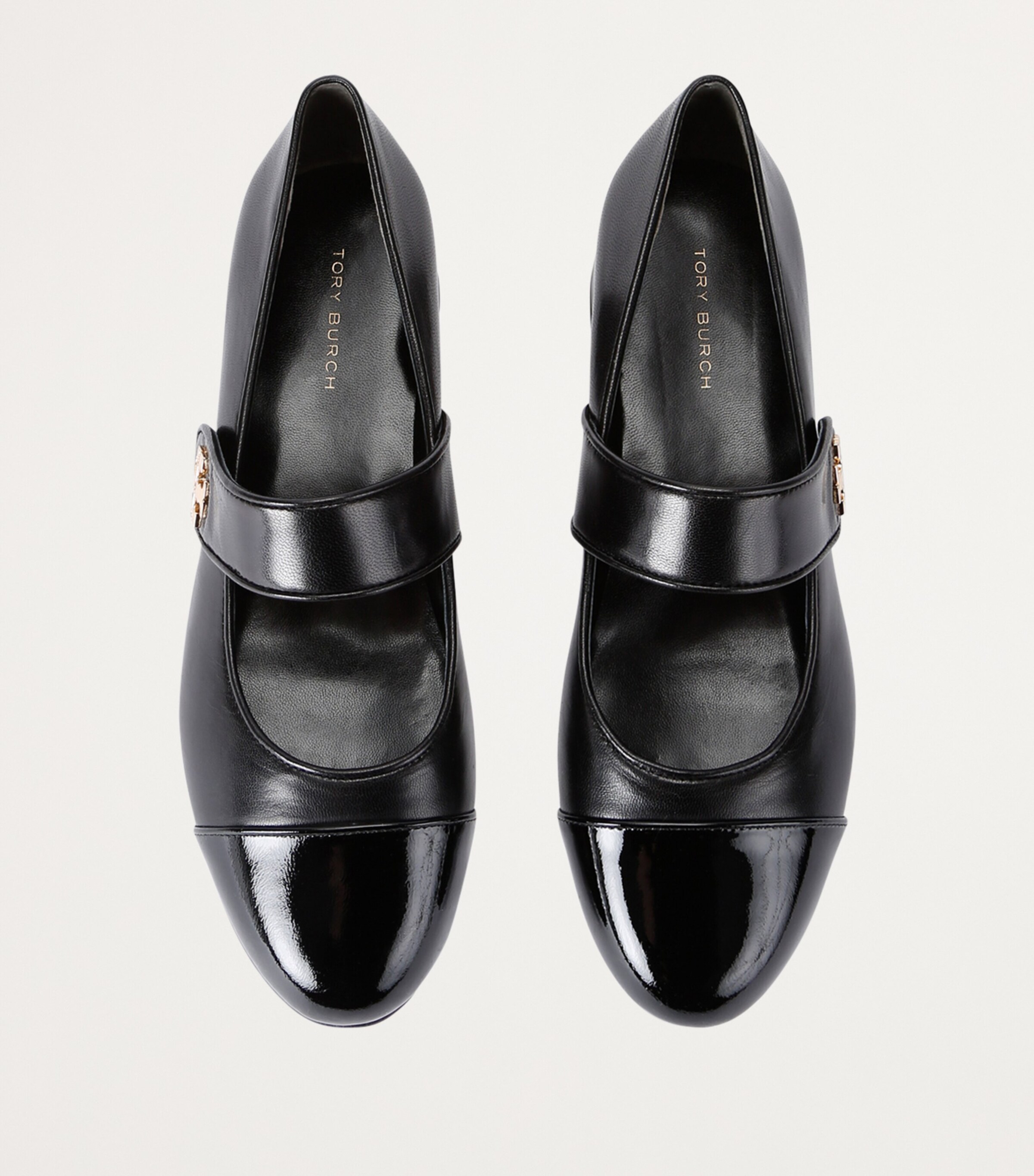 Leather Mary Jane Pumps 25 BLACK Image 4