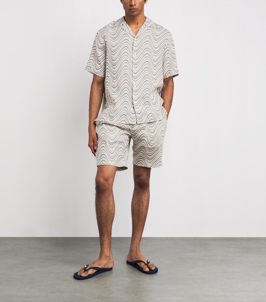 Linen Felipe Shorts 902-COASTAL BLUE Image 2