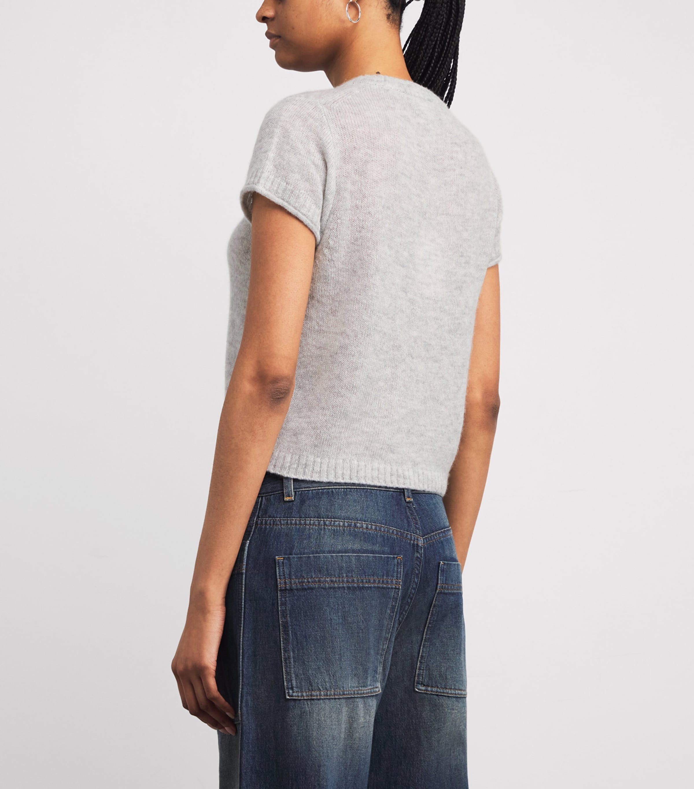 Wool-Cashmere-Silk Sweater PALE GREY M LANGE Image 4