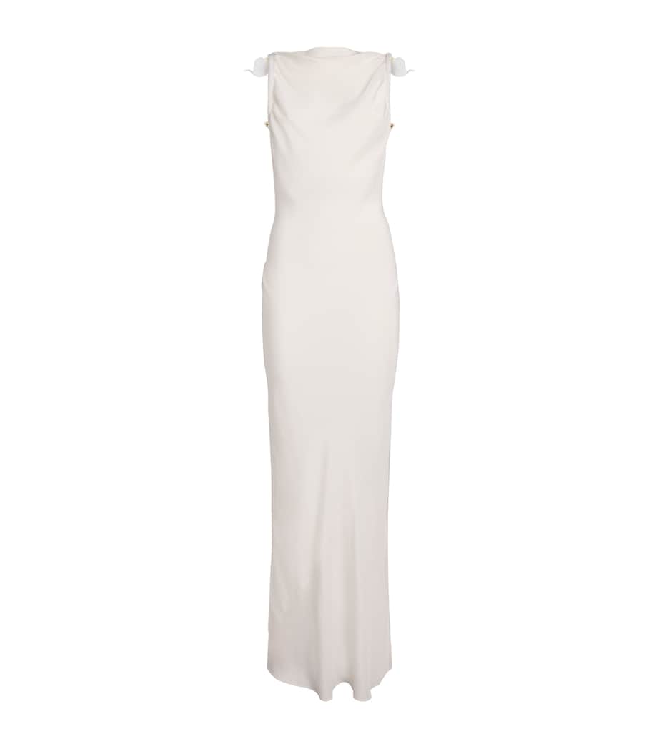 Cult Gaia Womens Silk Celestina Maxi Dress Off White Image 1