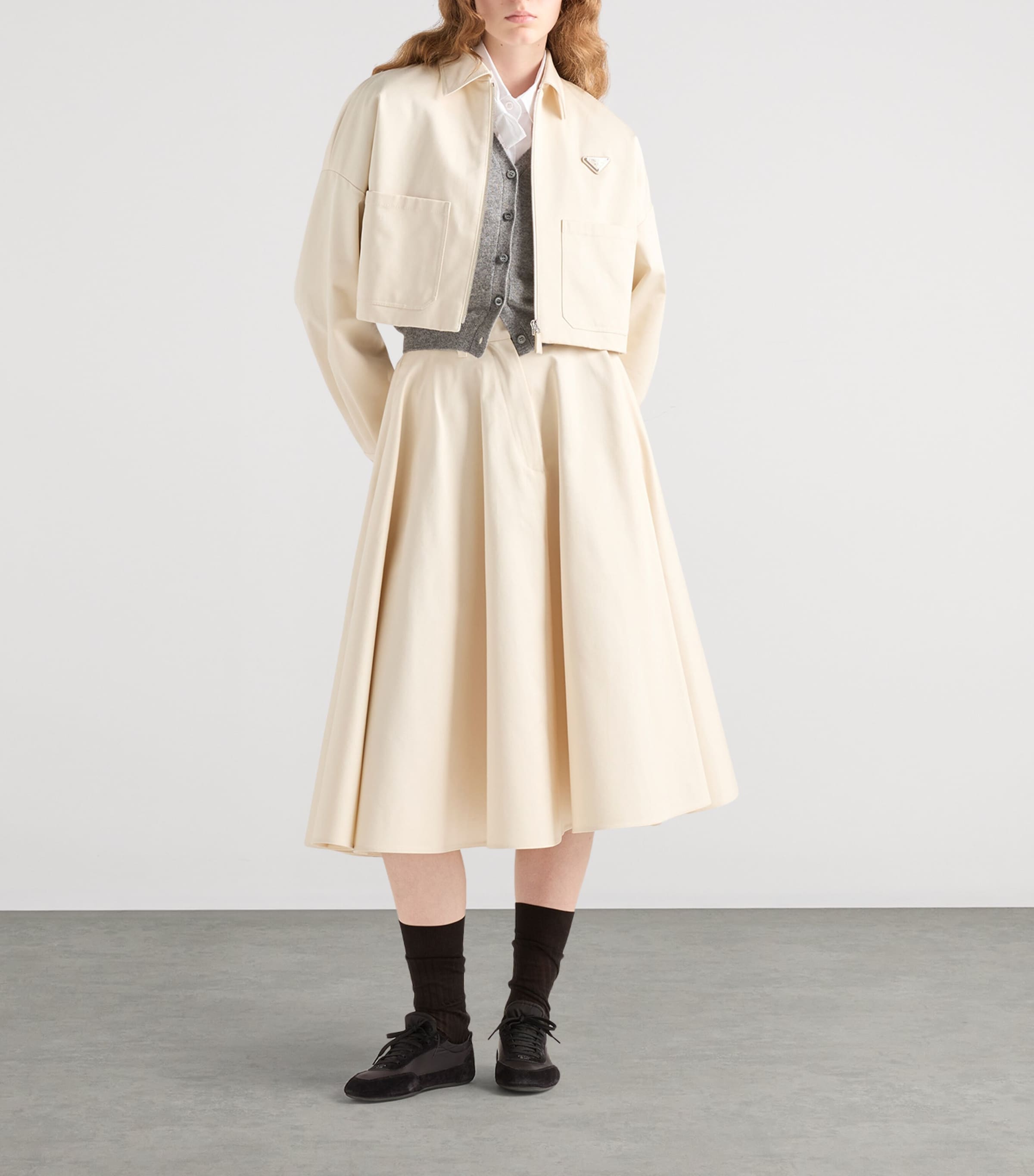 Chino Midi Skirt F0018 Image 2