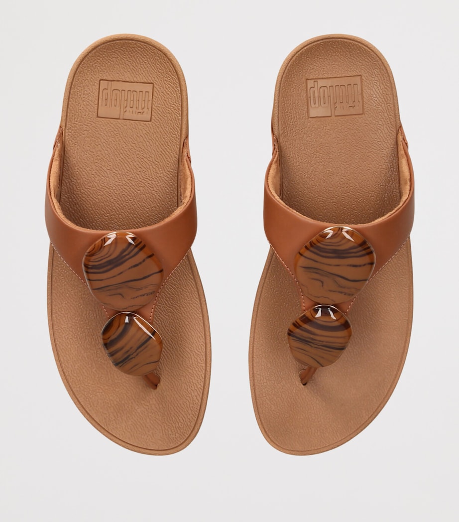 FitFlop Marble Stone Lulu Toe-Post Sandals 50 Tan Image 4