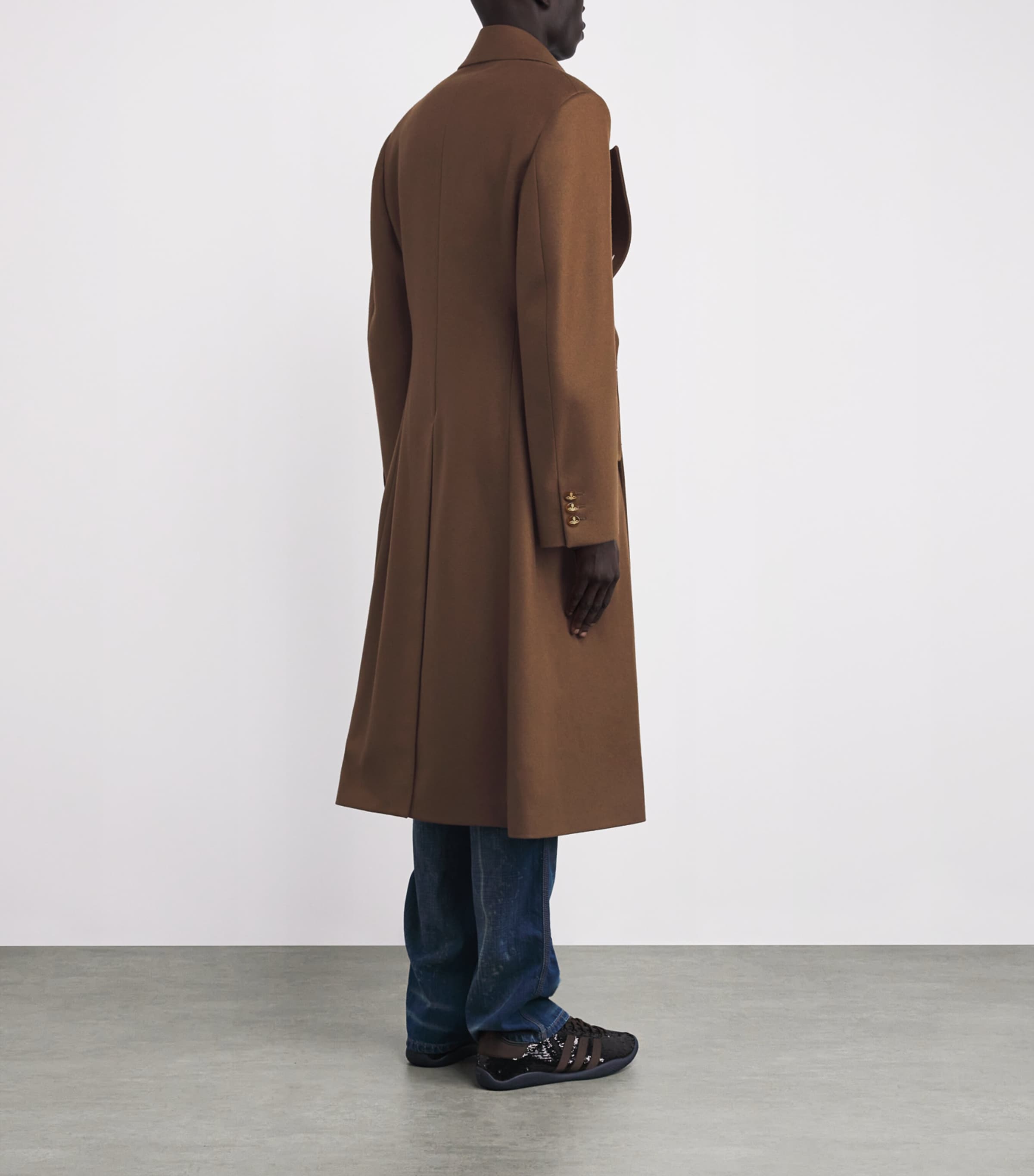 Wool-Cashmere Melton Overcoat D402 CAMEL Image 4