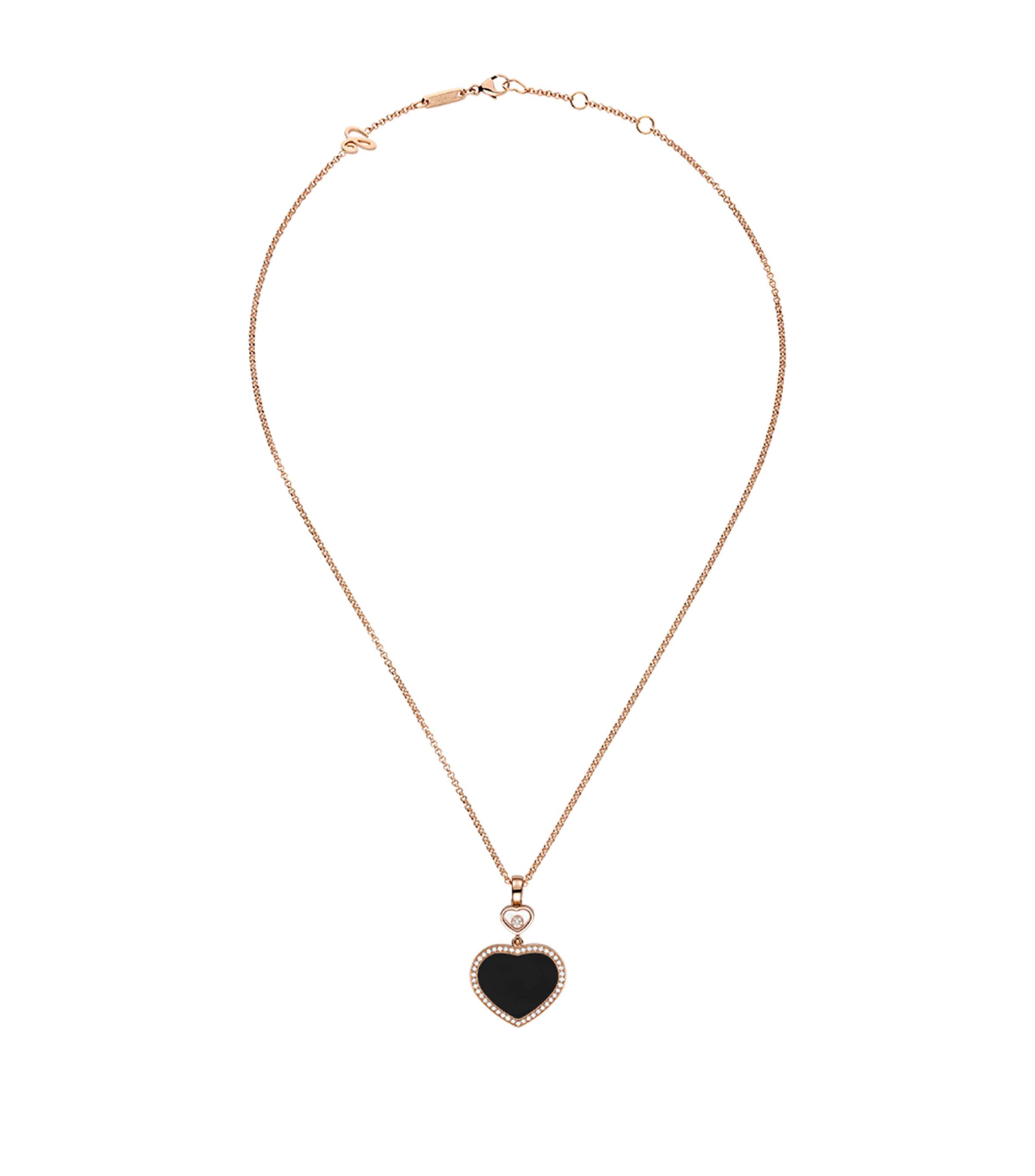 Rose Gold and Diamond Happy Hearts Pendant 18K ROSE GOLD Image 2