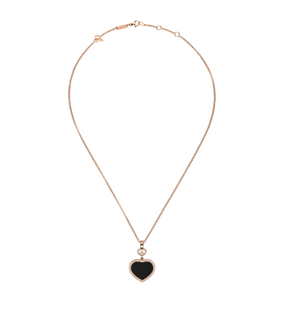 Rose Gold and Diamond Happy Hearts Pendant 18K ROSE GOLD Image 2