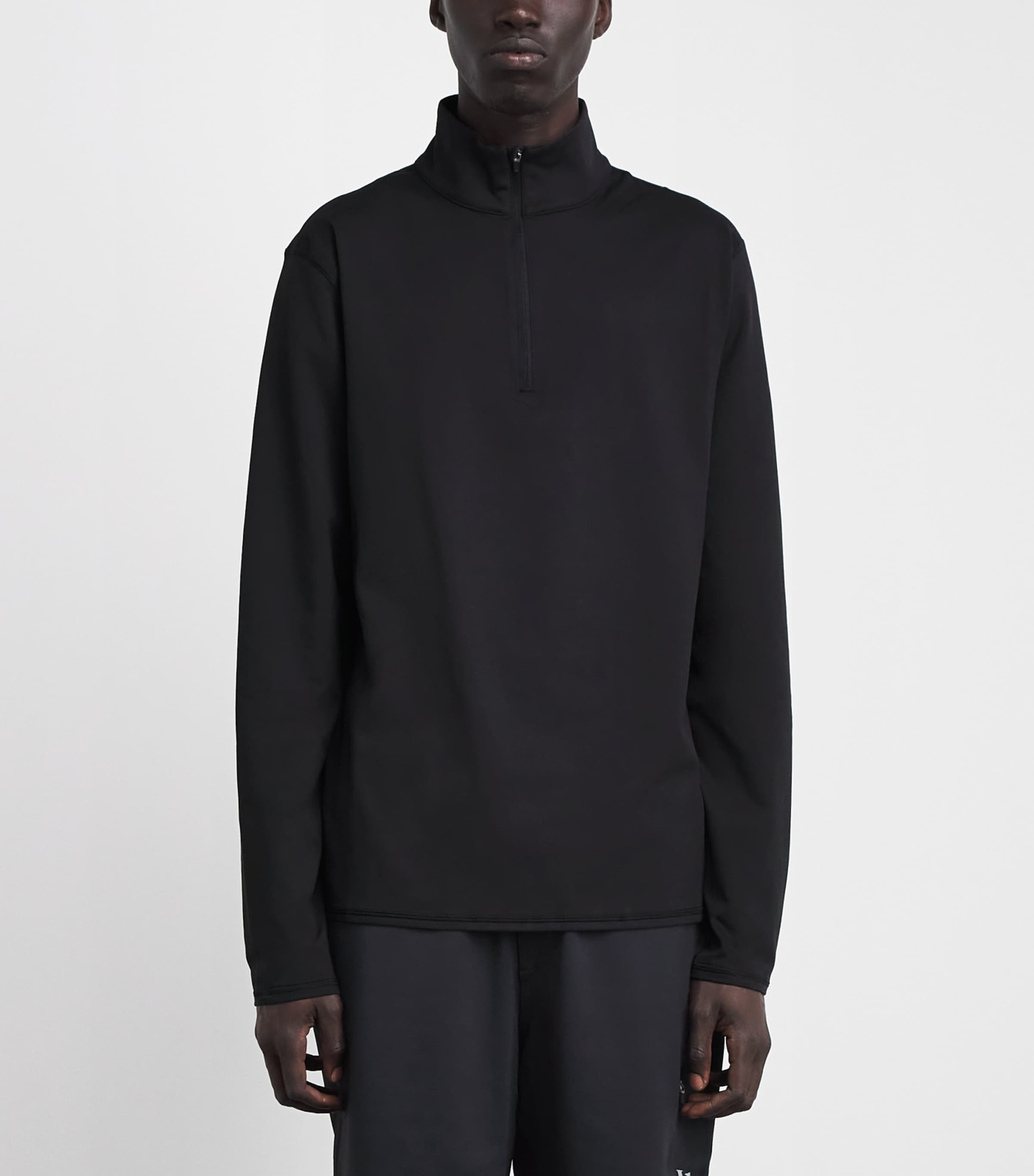 VUORI Mens Quarter-Zip Ponto Sweatshirt Blk Black Image 4