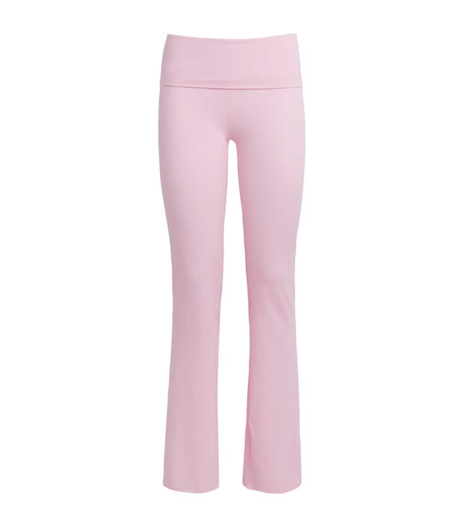 Skims Womens Cotton Jersey Foldover Trousers Cherry Blossom Image 1