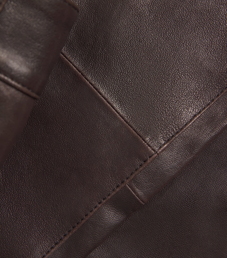 The Leather Reboot Crop Trousers TRUFFLE Image 5