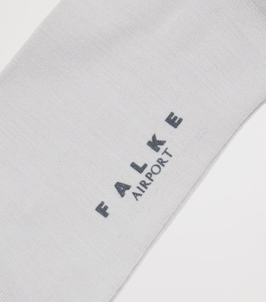 Falke Mens Wool-Blend Airport Socks Silver Image 2