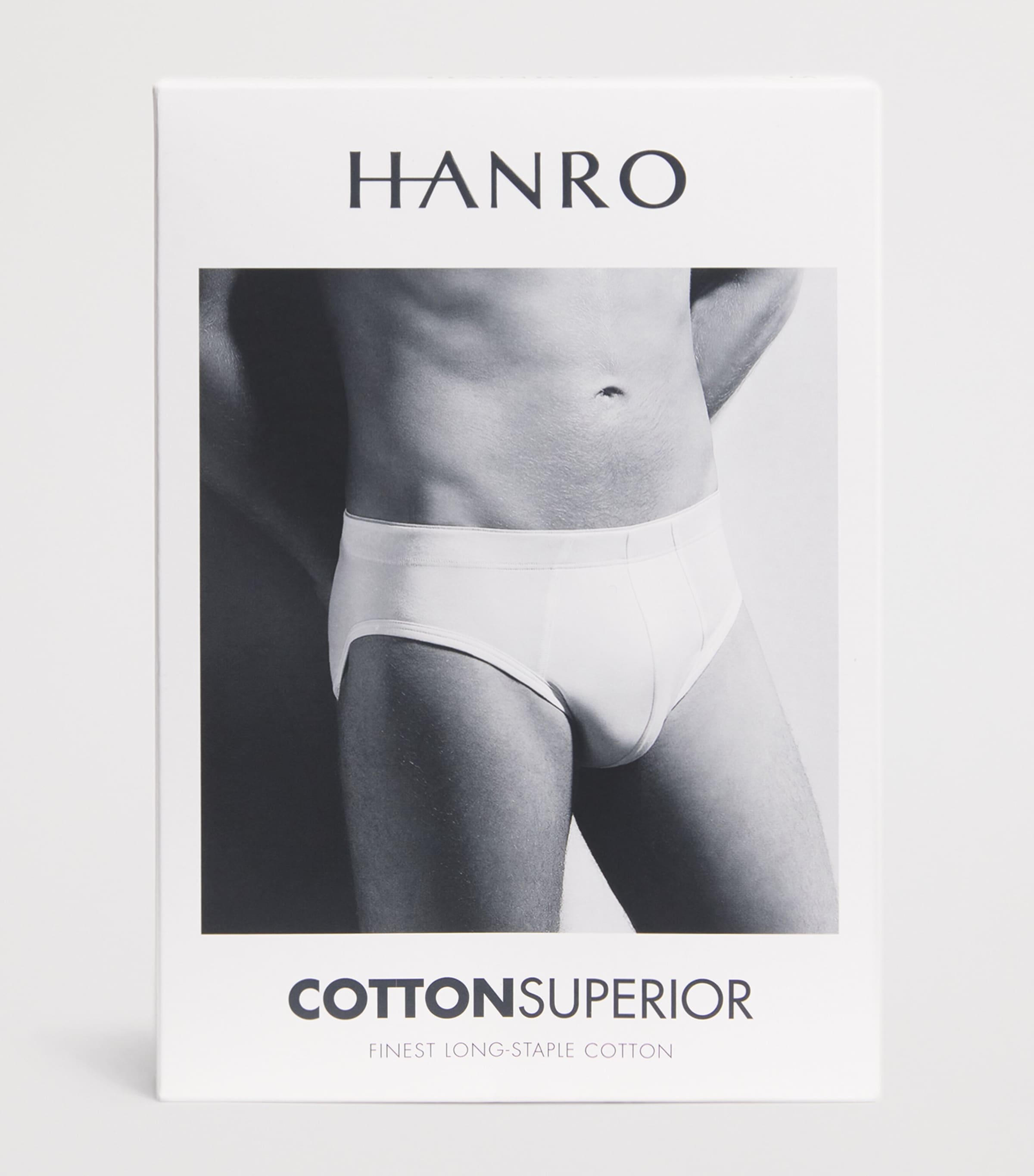 Hanro Mens Cotton Superior Briefs Black Image 4