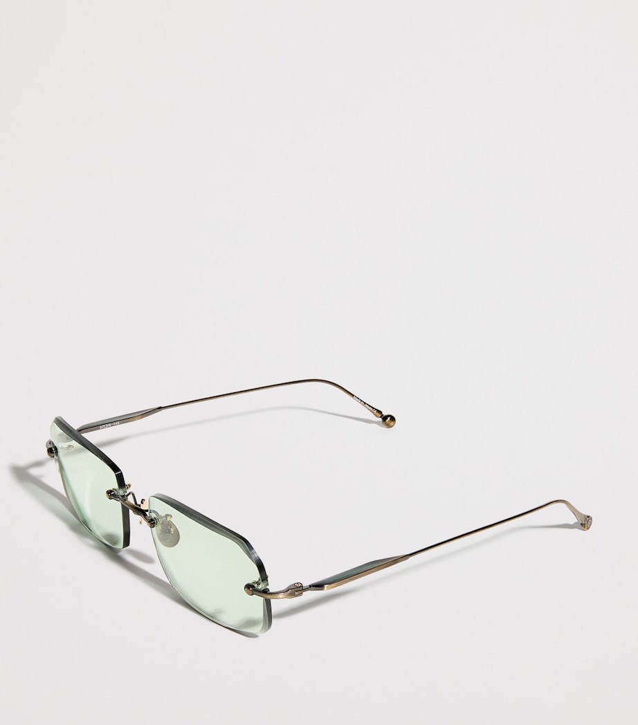 Rectangular Rimless Sunglasses M5004 ANTIQUE GOLD Image 2