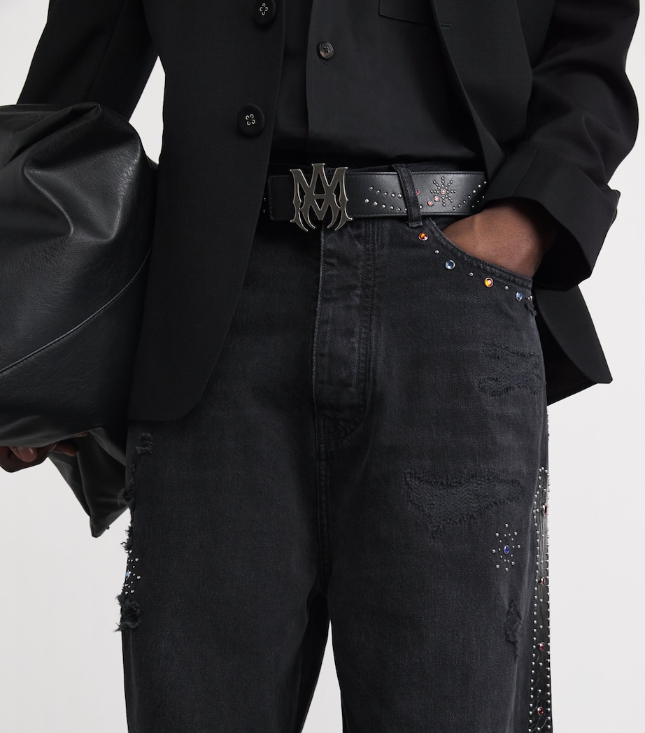 AMIRI Leather Studded Belt Black Image 2