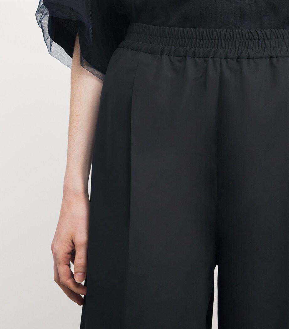 Fabiana Filippi Womens Cotton Wide-Leg Trousers Blu Notte Image 6