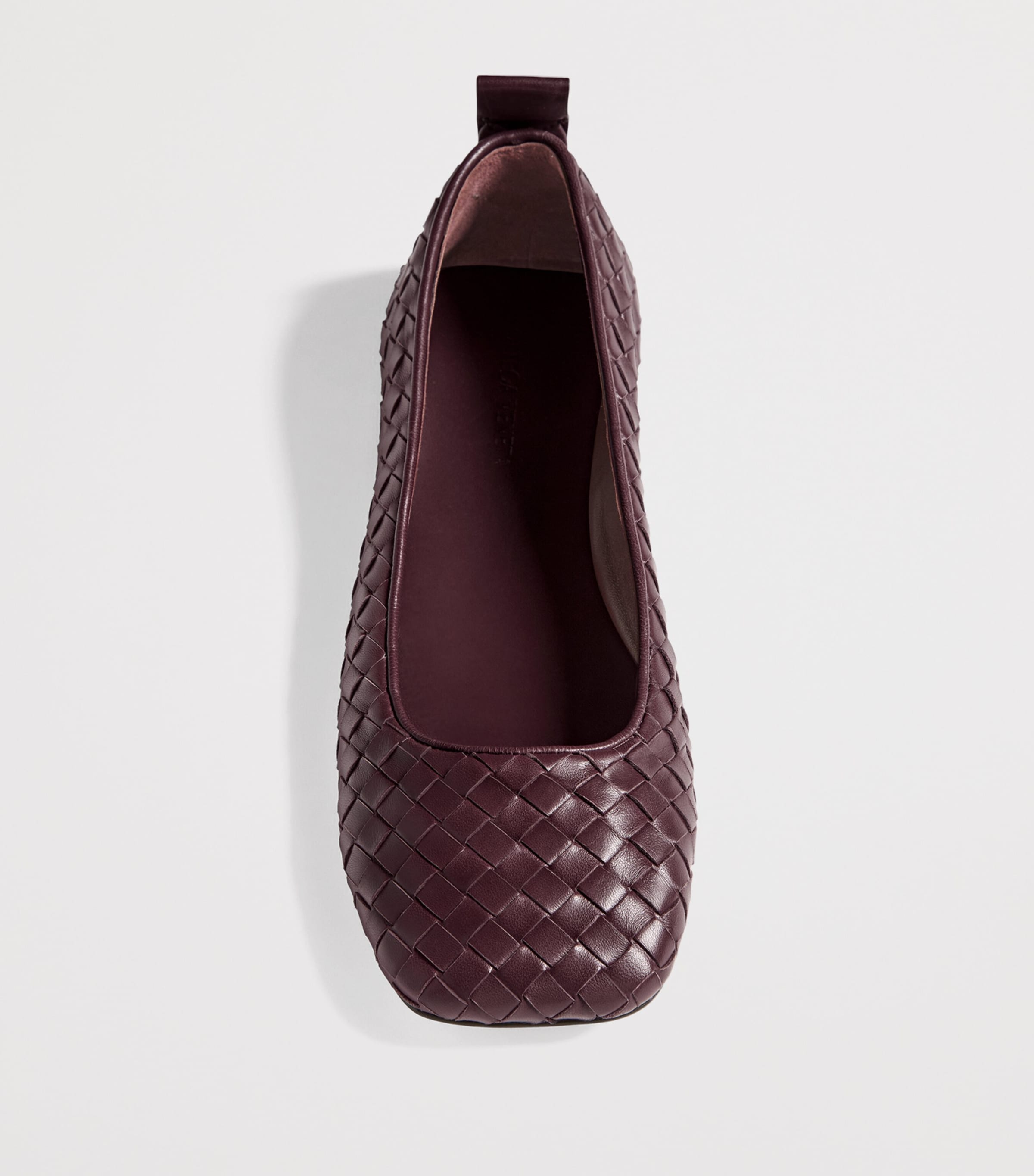 Bottega Veneta Womens Lambskin Intrecciato Ballet Flats Image 4