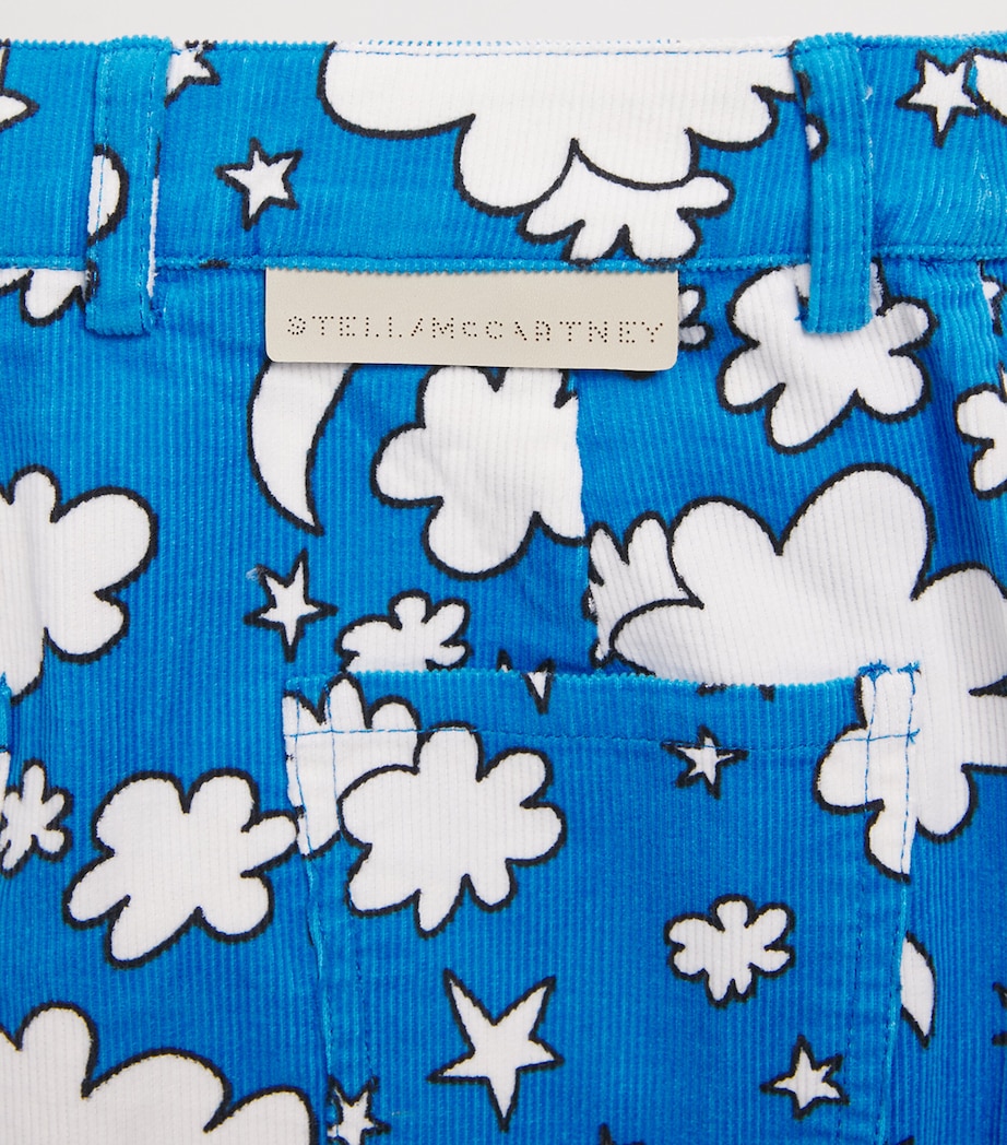 Corduroy Cloud Print Skirt (3-12 Years) 644MCAZZURRO/MULTI Image 3