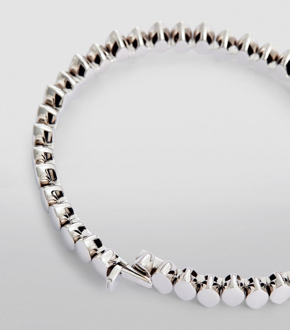 White Gold and Diamond Navette Bracelet WHITE GOLD Image 6