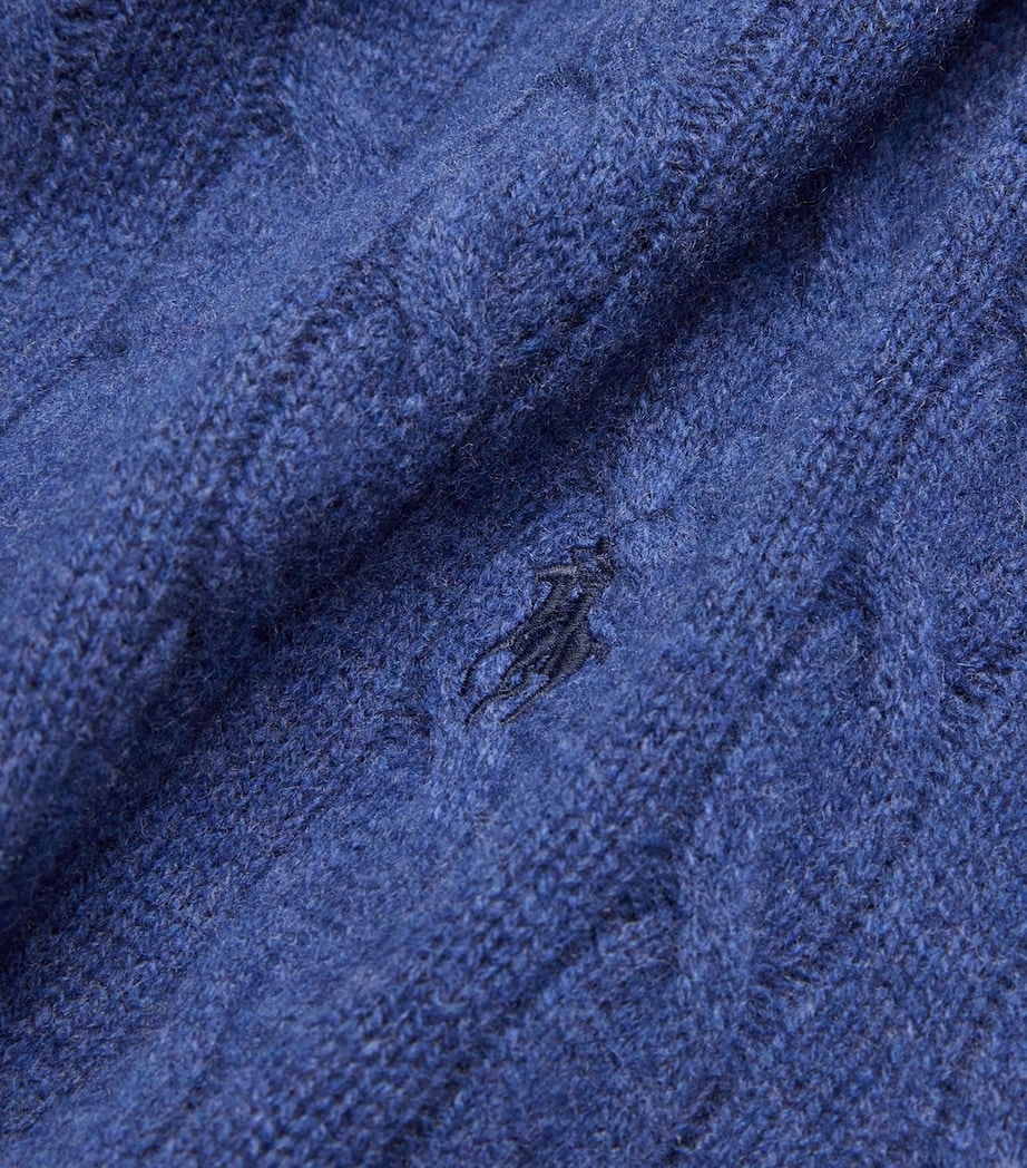 Wool-Cashmere Cable-Knit Sweater NAVY Image 5