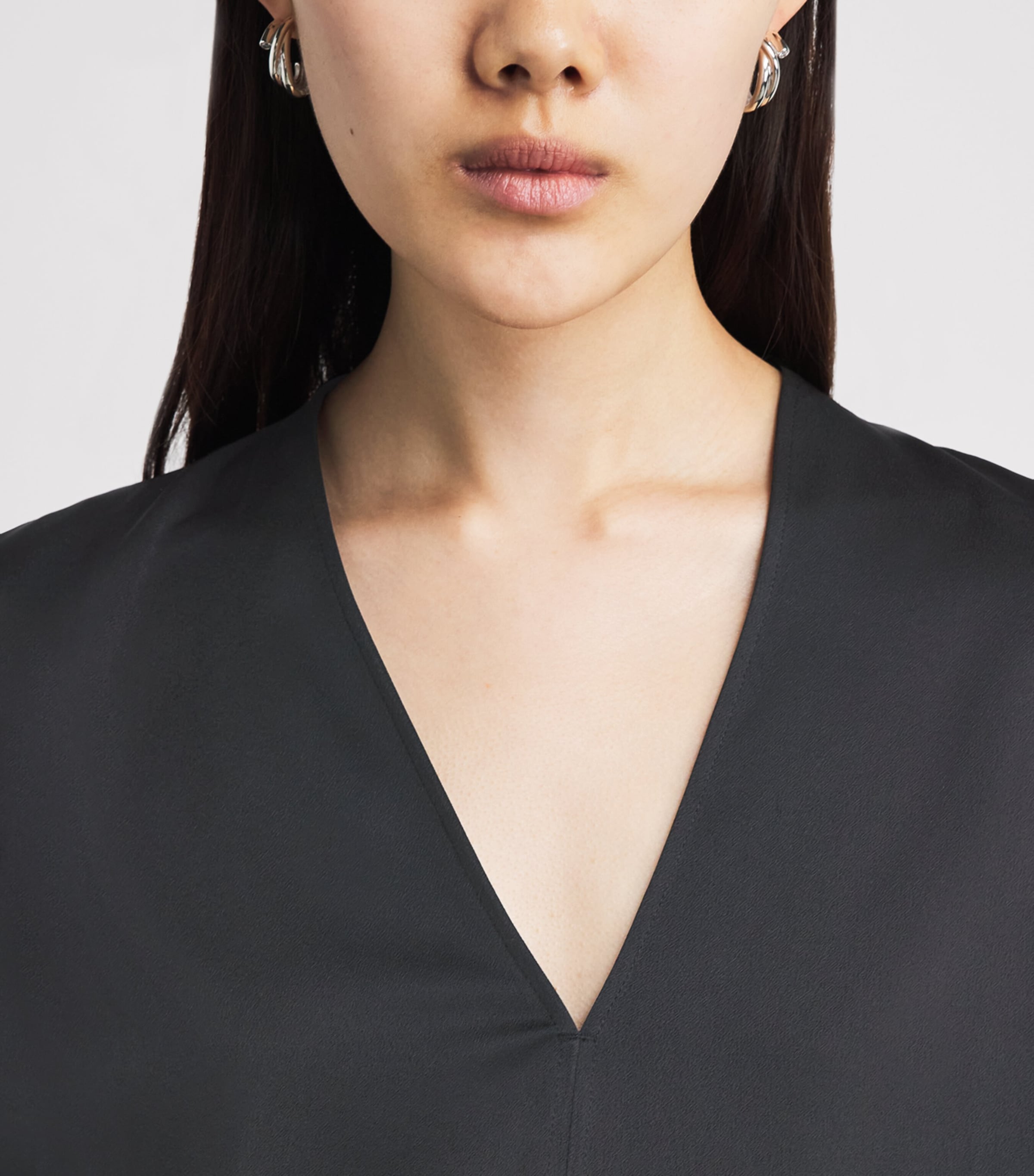 ME+EM Womens Satin Sleeveless Blouse Black Image 3