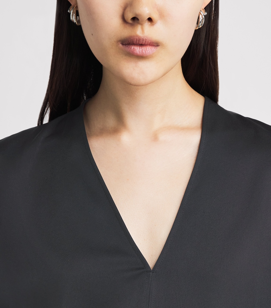 ME+EM Womens Satin Sleeveless Blouse Black Image 3