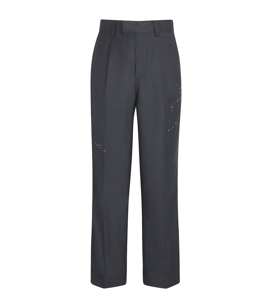 DOMREBEL Mens Virgin Wool Bully Trousers Grey Wool Image 1