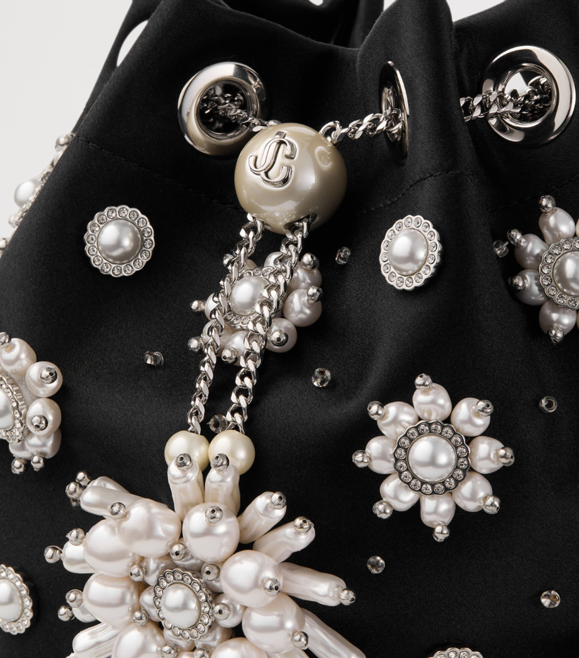Jimmy Choo Multi Satin Beaded Bon Bon Top-Handle Bag | Harrods JP