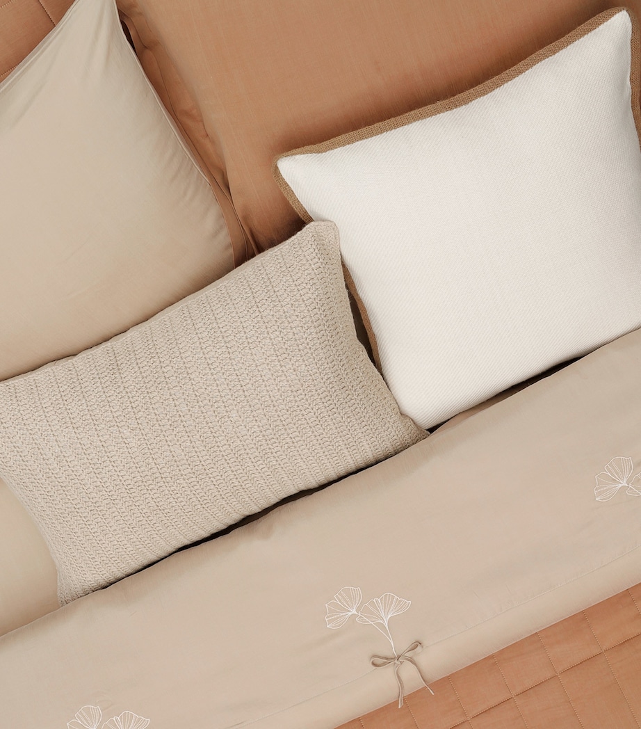 Wool Alpaca Frame Square Cushion Case (50cm x 50cm) IVORY/ALMOND Image 4