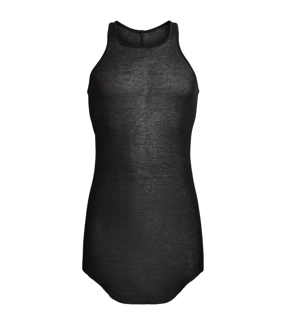 Rick Owens Mens Basic Ribbed Tank Top Black Image 1