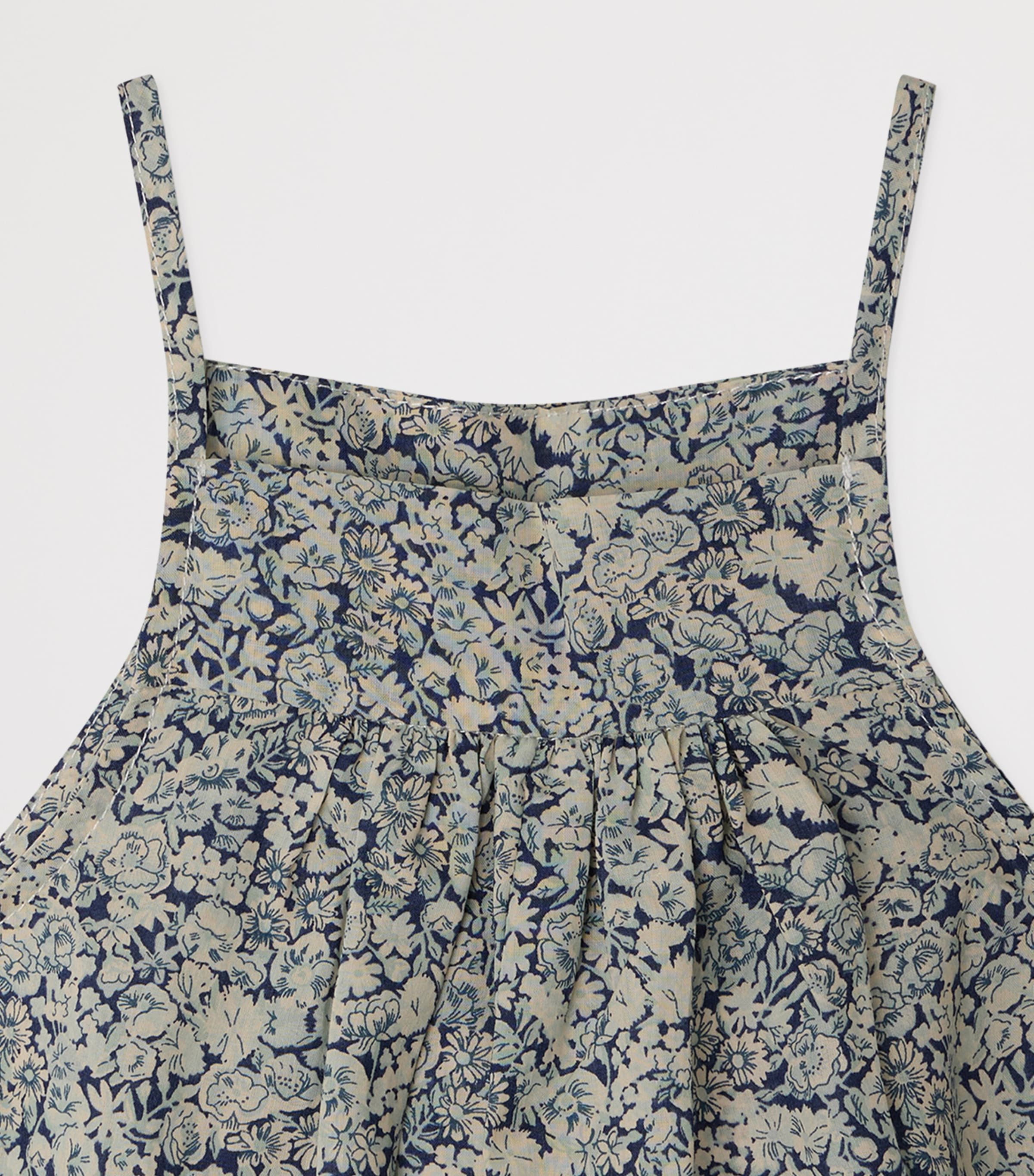 Bonpoint Cotton Floral Print Jumpsuit (6-18 Months) Fl Bleu De Prusse Image 3