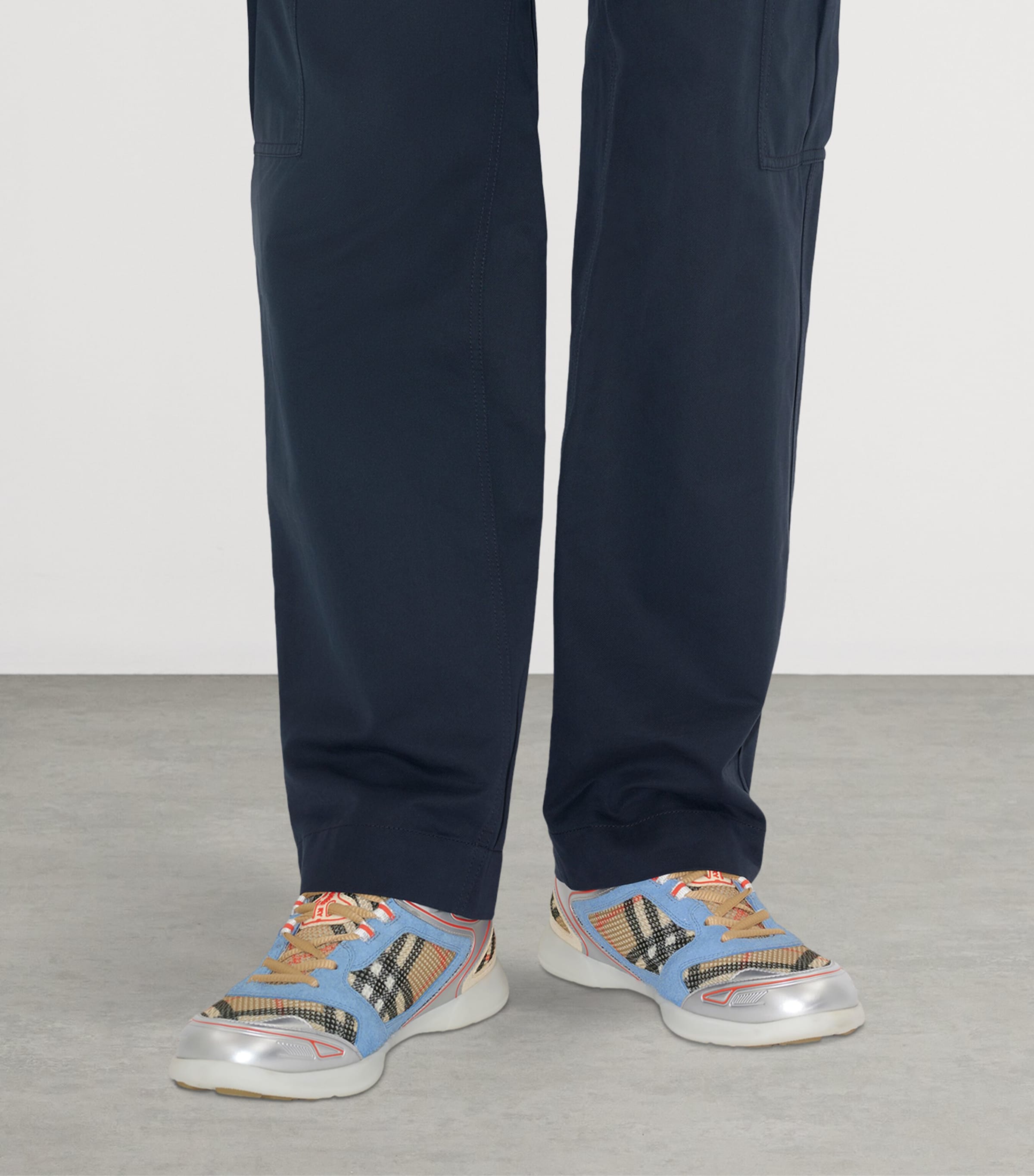 Leather Check Matrix Sneakers SAND IP CHECK Image 2