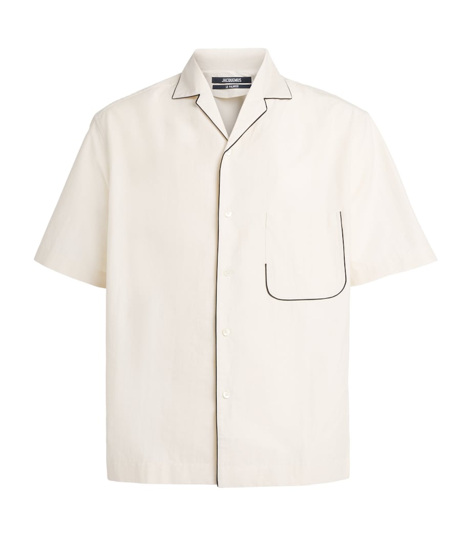 Jacquemus Mens Cotton Pyjama Short-Sleeve Shirt Off White Image 1