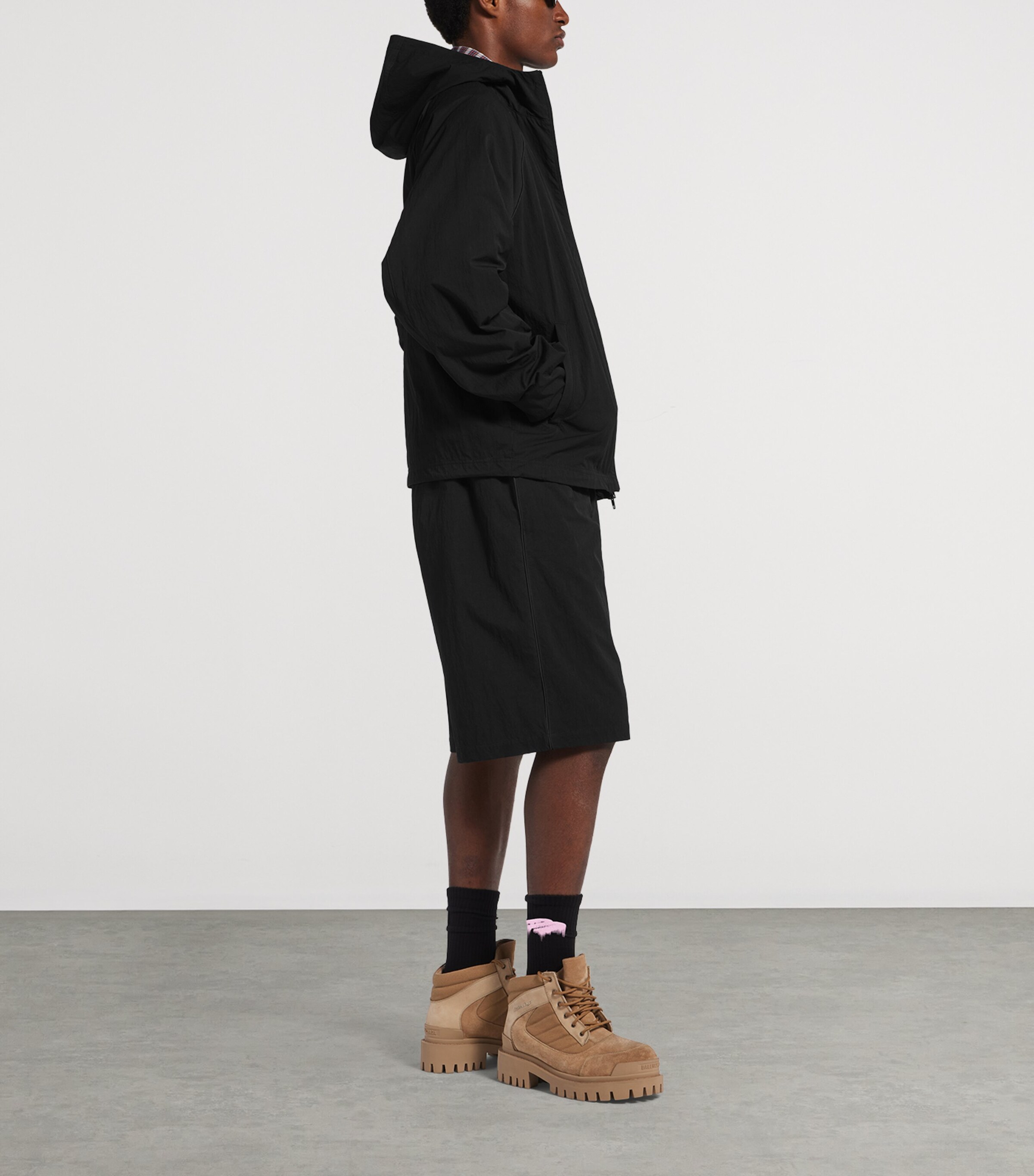 Balenciaga Mens Loop Sports Icon Track Shorts Image 4