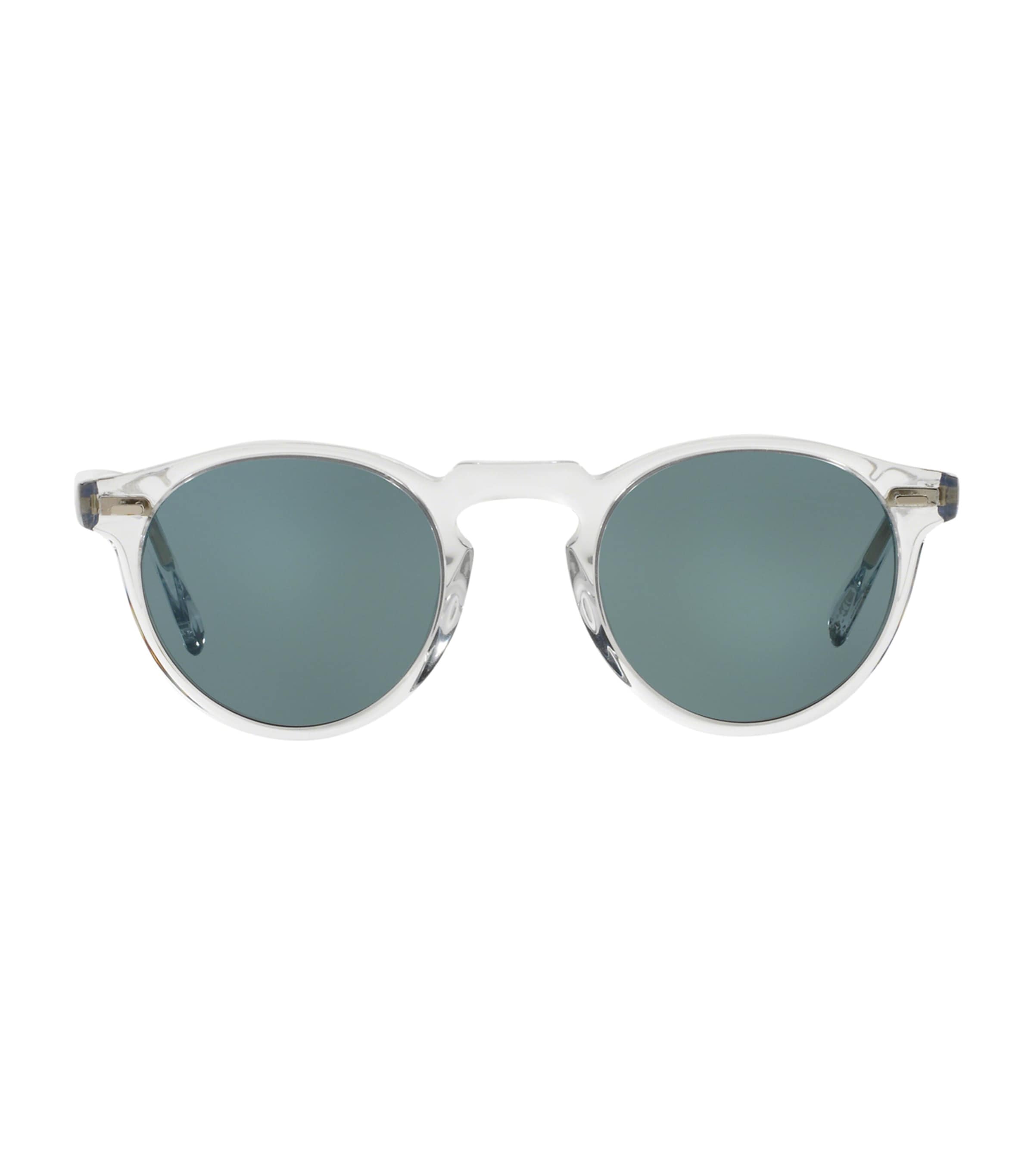 Oliver Peoples Gregory Peck Round Sunglasses In Blue