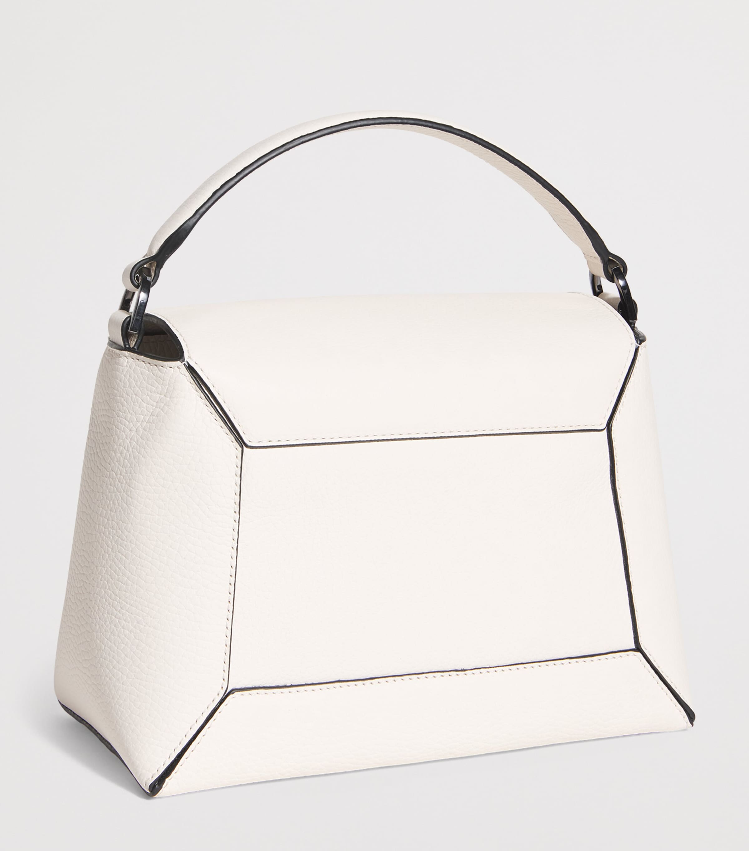Strathberry Leather Mosaic Top-Handle Bag White Image 3